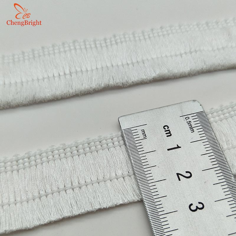 CHENGBRIGHT-frange en dentelle garniture frange | 1 cour 2.5cm de large, garniture frange, pour robe latine, vêtement de scène, accessoires dentelle, ruban: White