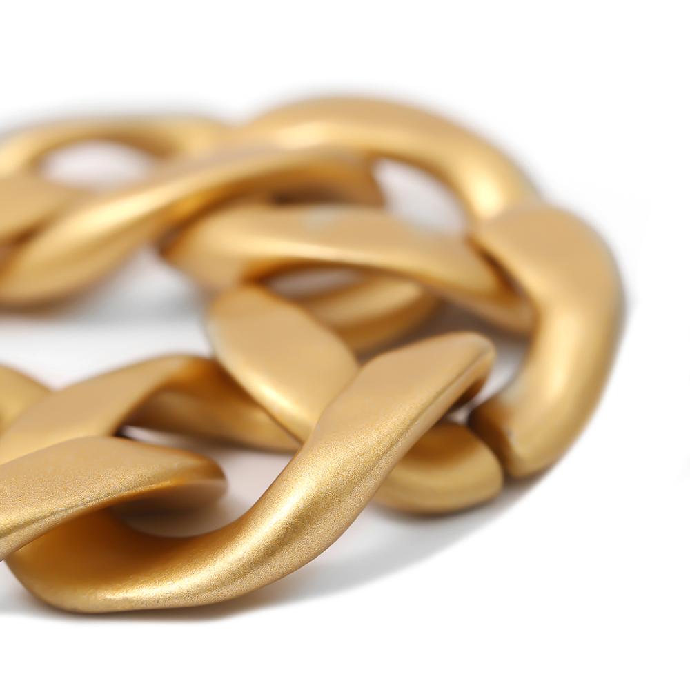 Lacteo Punk Große CCB Kette Armreif Armbinde für Frauen Hüfte hüpfen Goldene Dick klobig Kette Charme Armbinde Schmuck Armbinde