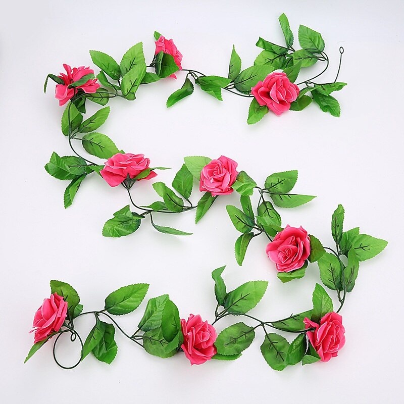 Artificial Plants All for Wedding Roses Flower Vine Christmas Bathroom Decorative Flowers Wall Home Decor Household Products