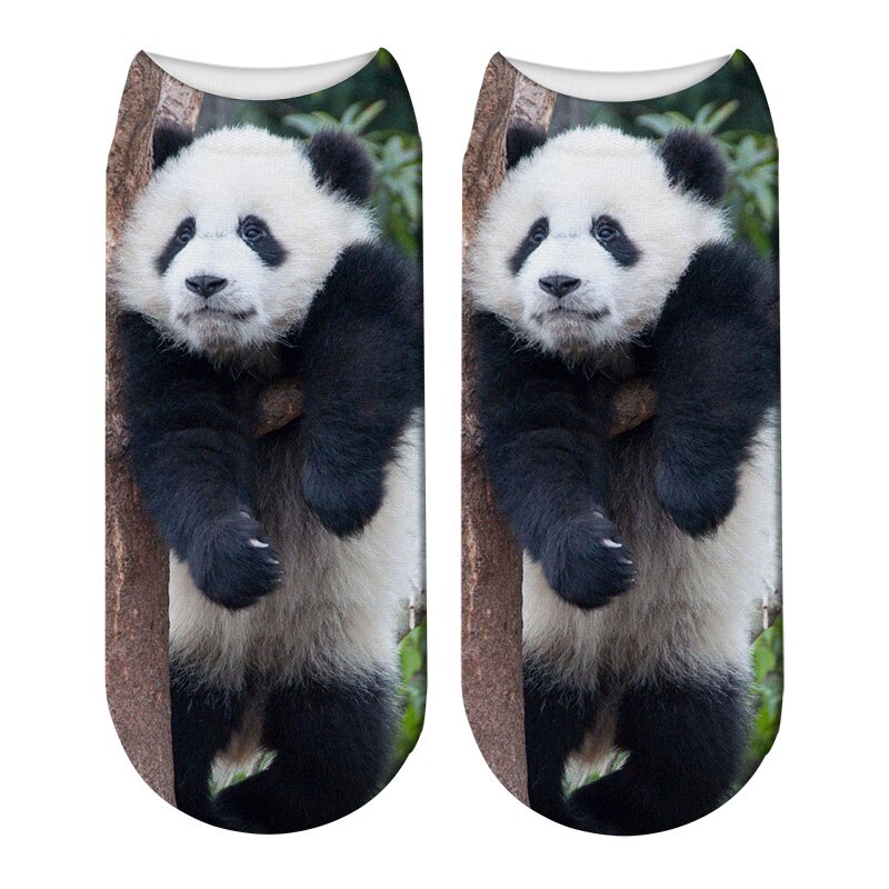 Schattige panda bedrukte sokken korte dieren damessokken terreur nieuwigheid sokken lage enkelsokken 5 zws 69: Stijl 9