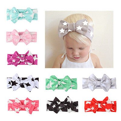 Kids Meisje Baby Hoofdband Peuter Lace Bow Flower Star Print Baby Katoenen Haarband Accessoires Veel