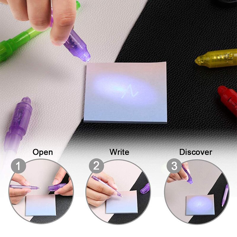 Onzichtbare Inkt Pen,Pen Met Uv Licht Magic Marker Pennen Voor Secret Bericht En Verjaardag, schrijven Geheime Boodschap, 28Pcs