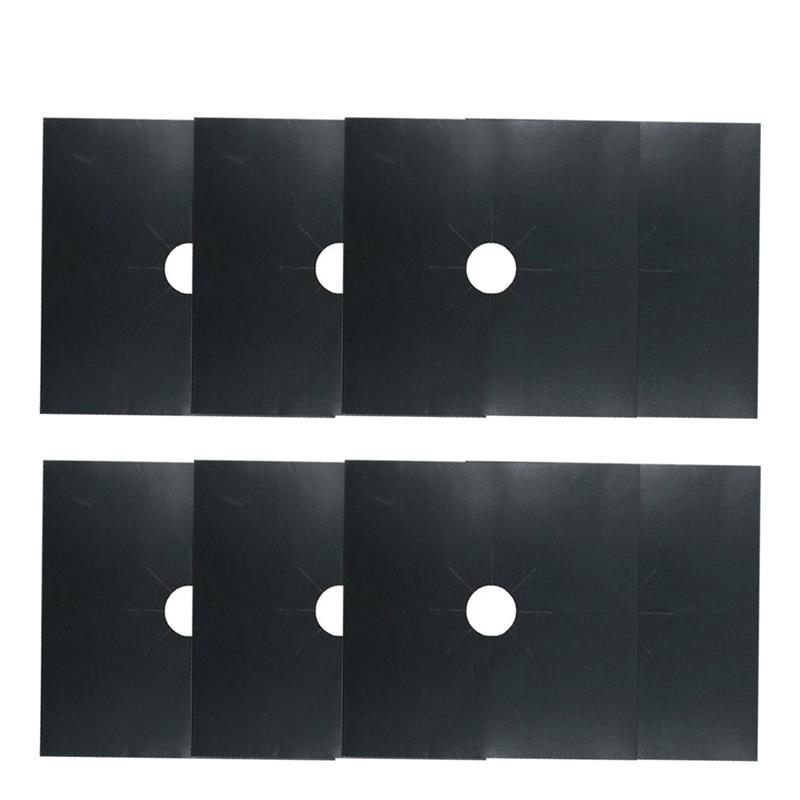 10/8/4 Stuks Universele Olie-Proof Oven Liners Gas Kookplaat Protector Teflon Vellen Kachel Bescherming Mat makkelijk Schoon Brander Cleaning Pad: 8pcs