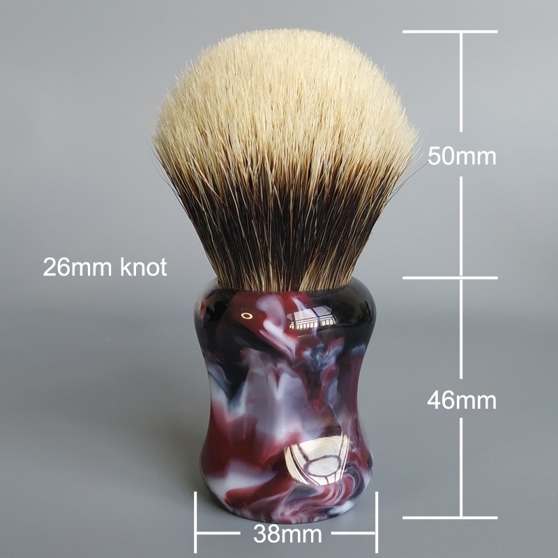 Dscosmetic tæt silvertip 2 -bånds grævlingshår konts barberbørste