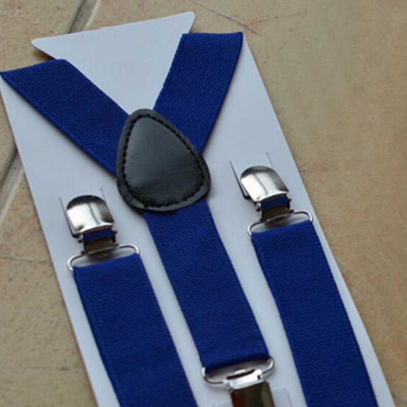 Tirantes de cinta elástica ajustable para niños y niñas, accesorios de boda para bebés, nueva: Azul real