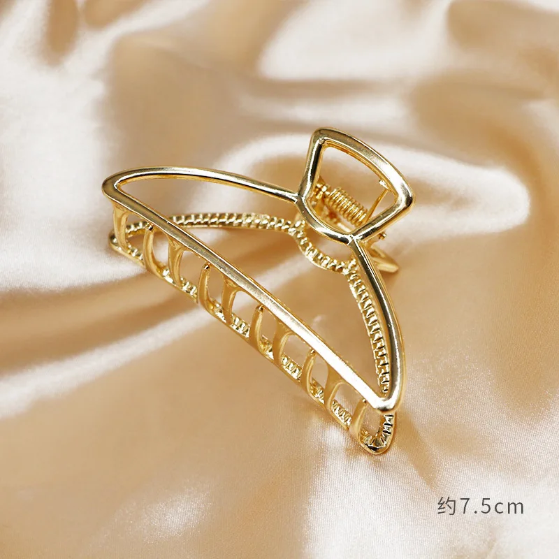 Simple Gold Hair Claw Clip Butterfly Geometric Hair Clip Claw Clamp for Girls Headwear Women Hair Accessories: Blue