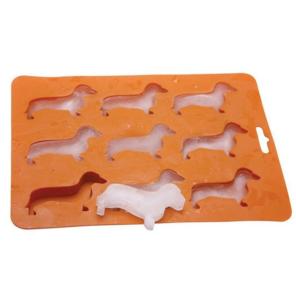 Dachshund Ice Cube Tray Silicone Dog Shape Mold Candy Making Gelatin Setting Ice Mold Kitchen Next Gathering Party Soft Molds: Default Title