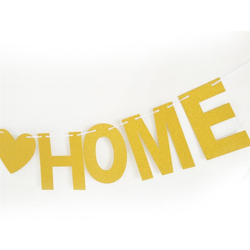 Drapeaux de bienvenue à la maison, banderoles décoratives pour fête d'anniversaire, noël, pendaison de crémaillère
