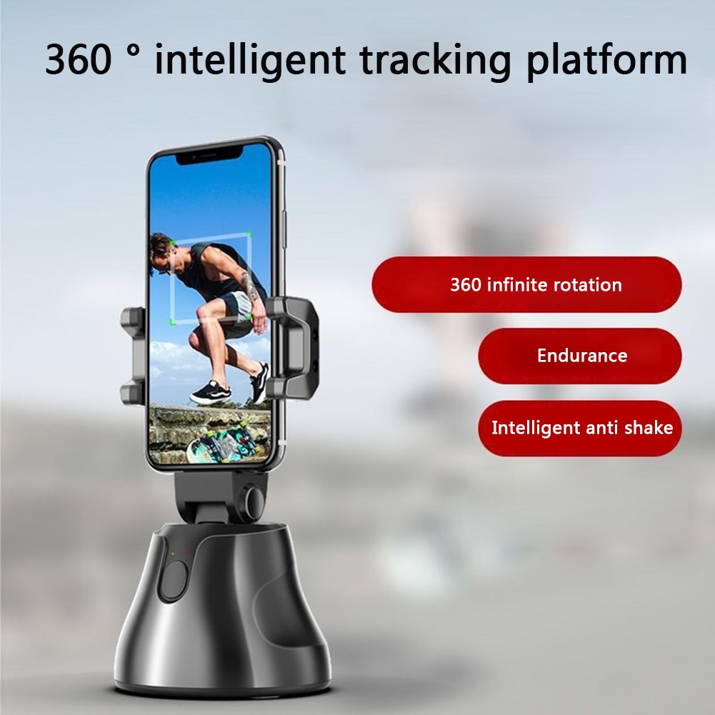 AI Intelligent Smart Shooting Selfie Stick Smartphone Mount Bracket 360 Rotation Auto Face Object Tracking Vlogging Video Camera