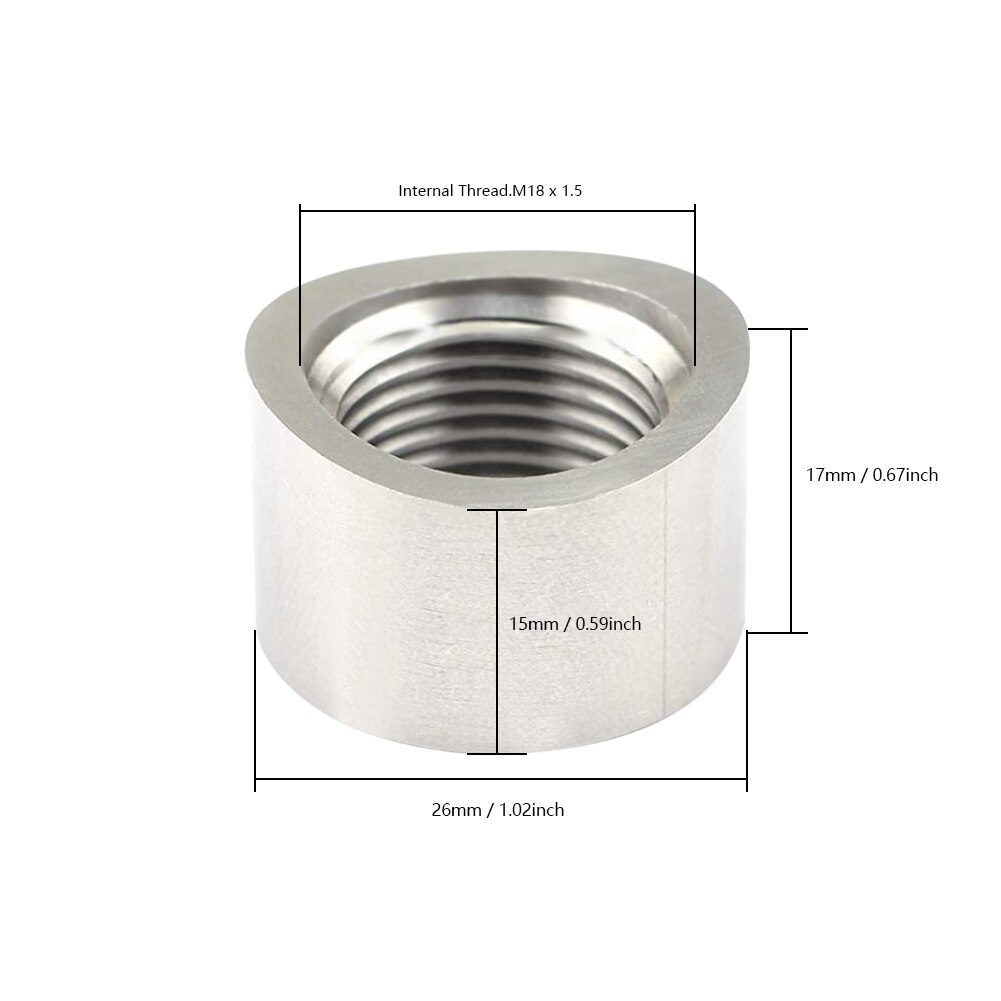 Stainless Steels Bung Plug M18x1.5 Exhaust Gas Oxygen Sensor Car Accessories O2 Oxygen Sensor Plug with Inner Hex Head