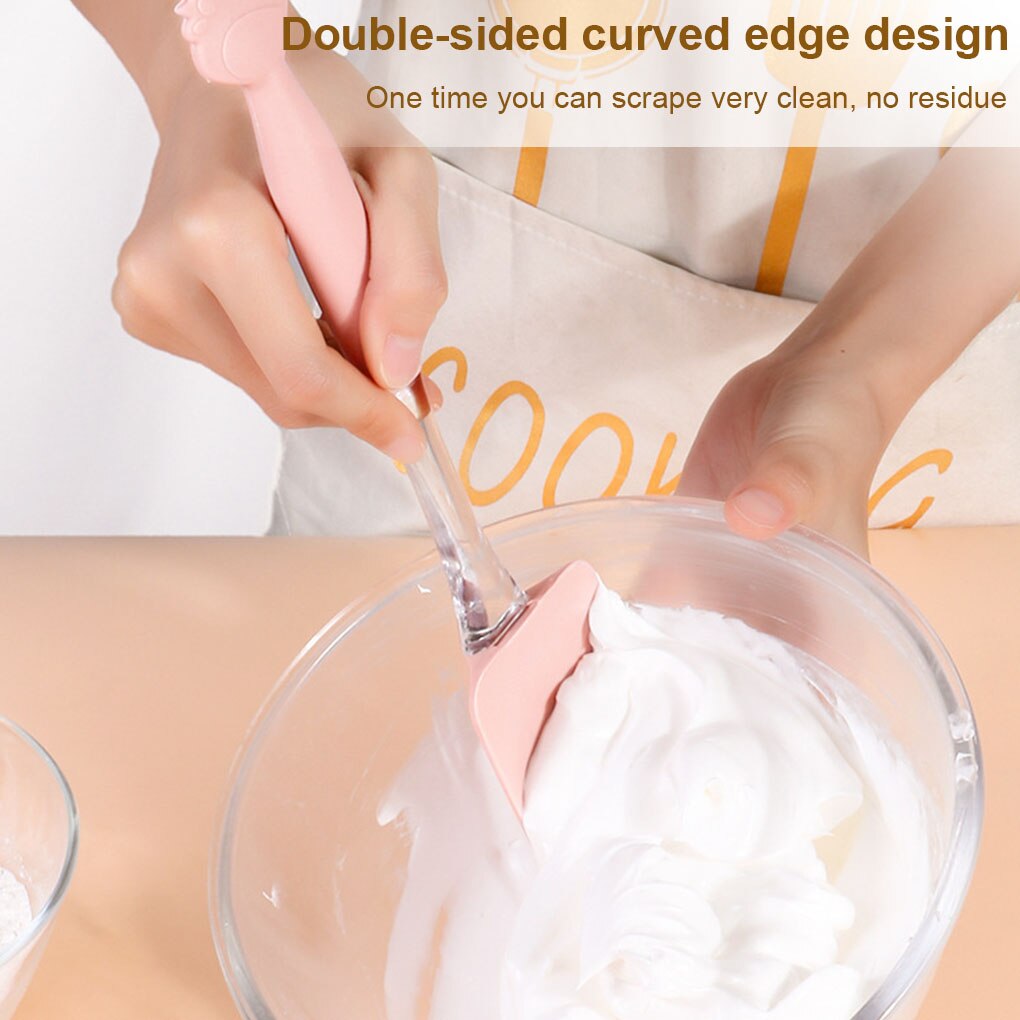 3Pcs Pink Silicone Cooking Utensils Spatula Egg Whisk Kit High Temperature Proof Scraper Frying Cookeware