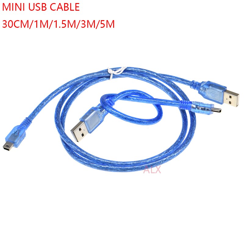 0.3 m 0.5 m 1 m 1.5 m mini usb data kabel usb 2.0 type a male naar mini 5pin mannelijke usb-oplaadkabel mini 5 p 5 pin usb extension
