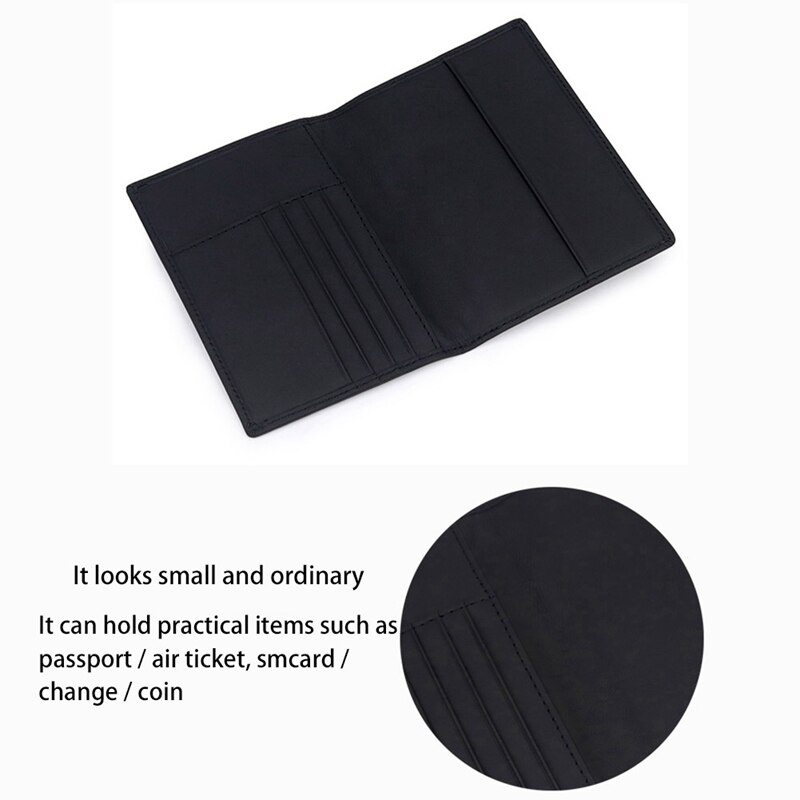 PU Leather Passport Bag Ticket Holder Anti-Theft RFID Men's Leather Ladies Travel Multi-Function Document Book