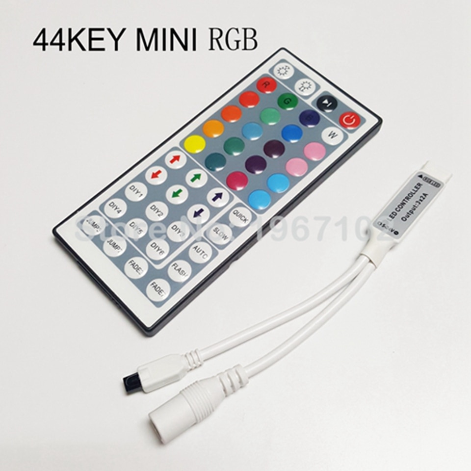 Enkele RGB Led Controller DC 12V 24key Doos 44key 11 toetsen 17key Mini Afstandsbediening Dimmer voor SMD 3528 5050 2835 Led Strip Licht