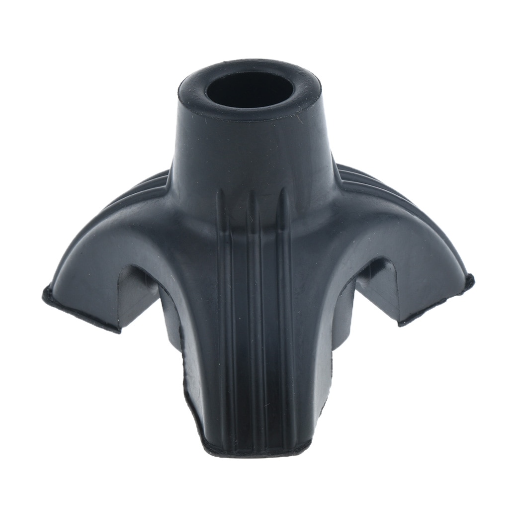 2 pezzi Nero Durevole Treppiede Gomma Punte di Basi per Gli Anziani Anziano Canna Bastone Da Passeggio Stampelle 16 millimetri 5/8 pollici