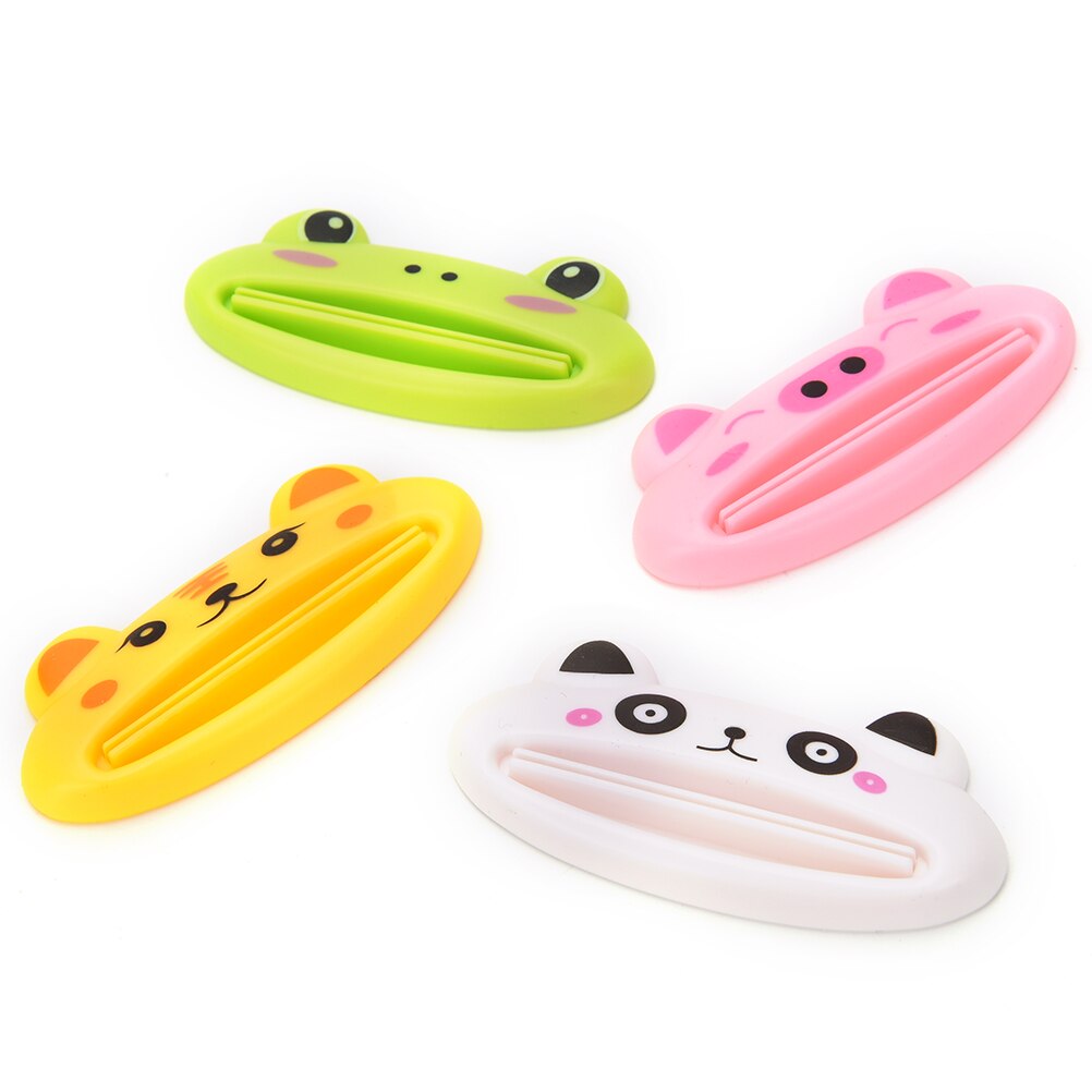 Cartoon Frog/AnimalCat/Frog/Panda/Pig Toothpaste Tube Squeezer Easy Squeeze Paste Dispenser Roll Holder