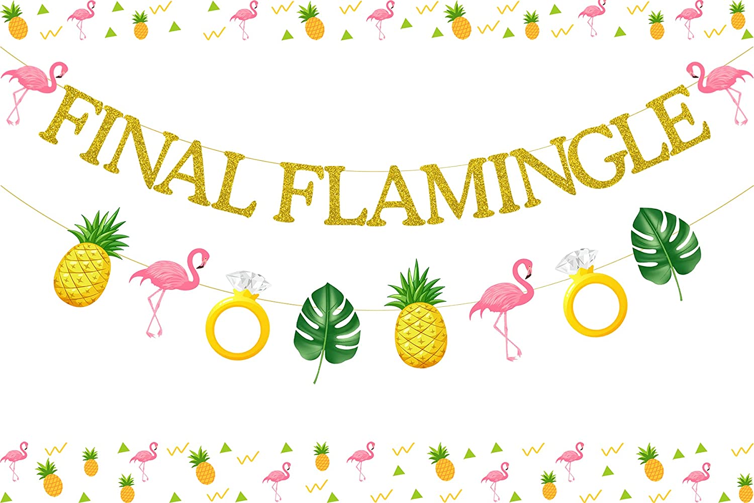Bachelorette Party Decoraties Final Flamingle Banner Ananas Flamingo Ring Garland Voor Vrouwen Hawaii Tropische Feestartikelen