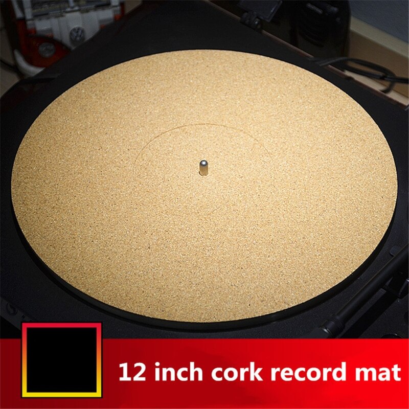 12 Inch Kurk Draaitafel Mat Audiophile Anti-Statische Anti-Shake Slipmat Lp Vinyl Record En