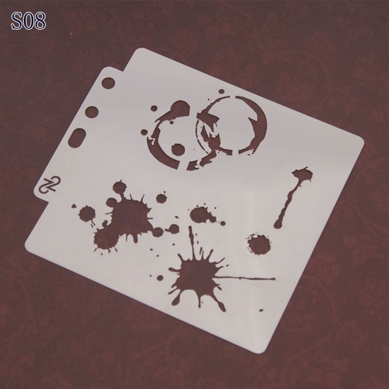 Cat Decorative Ruler Spray Painting Stencil Drawing Tool for Coffee Baking Cake Spraying Scrapnooking DecorationTemplate