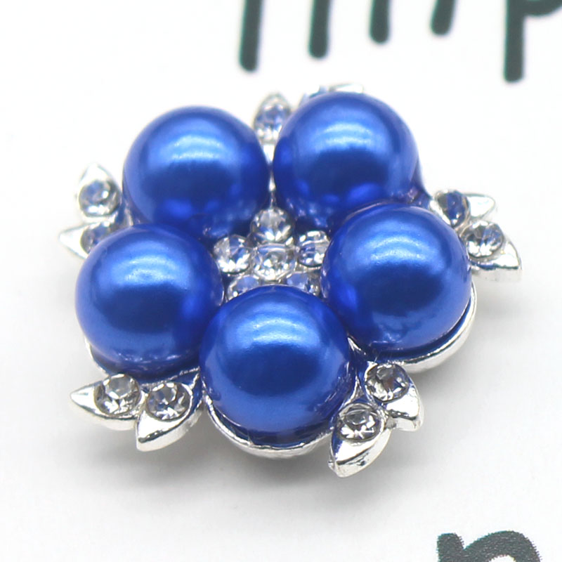 21MM guzik perłowy z kwiatkiem na odzież Diy Manualidades ozdobny kolorowy guzik do szycia Rhinestone do robótek ręcznych: 9