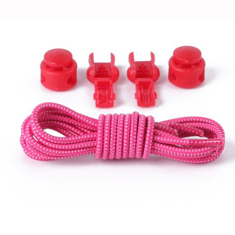 EIN Paar Von Verschiebbaren römisch Bequem Elastische Schnürsenkel Sperren Schnürsenkel Sommer unisex Sneaker Schnürsenkel Schnürsenkel: Rose rot