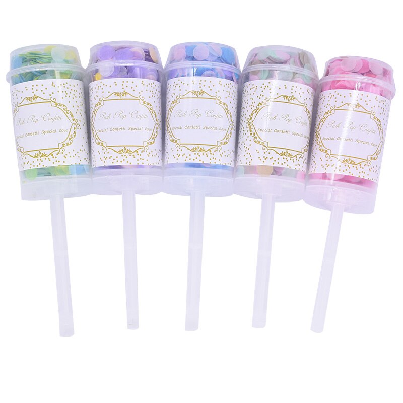 1Pc Blauw/Roze Geslacht Onthullen Party Decoratie Push Pop Confetti Poppers Kanonnen Het Een Jongen Meisje Baby onthullen Feestartikelen