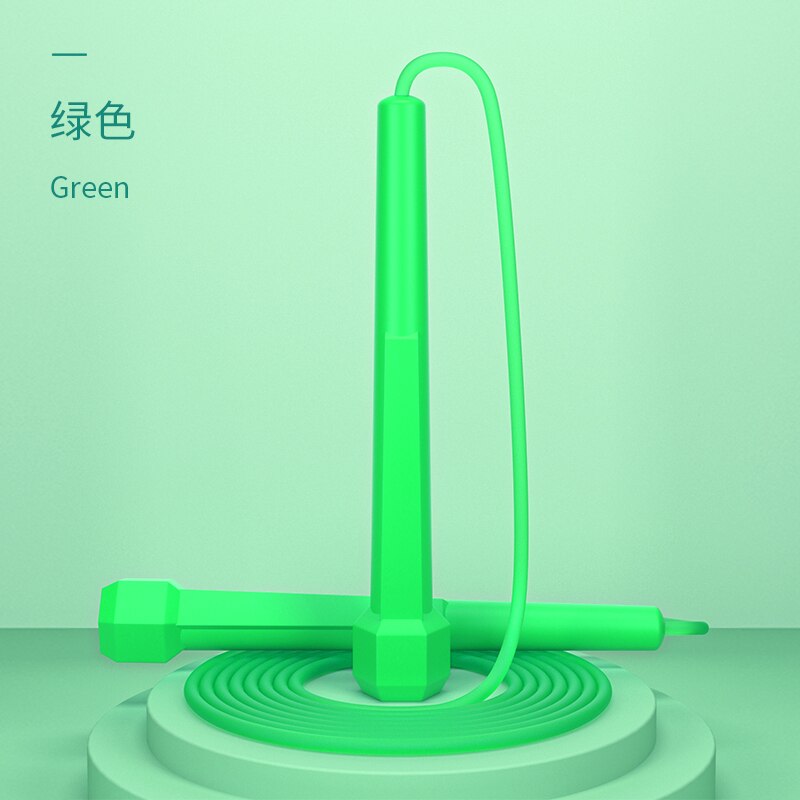 Draadloze Kabel Springtouw Roze Pvc Sport Smart Springtouw Met Teller Workout Pesi Palestra Draagbare Fitnessapparatuur BD50YY: PVC green