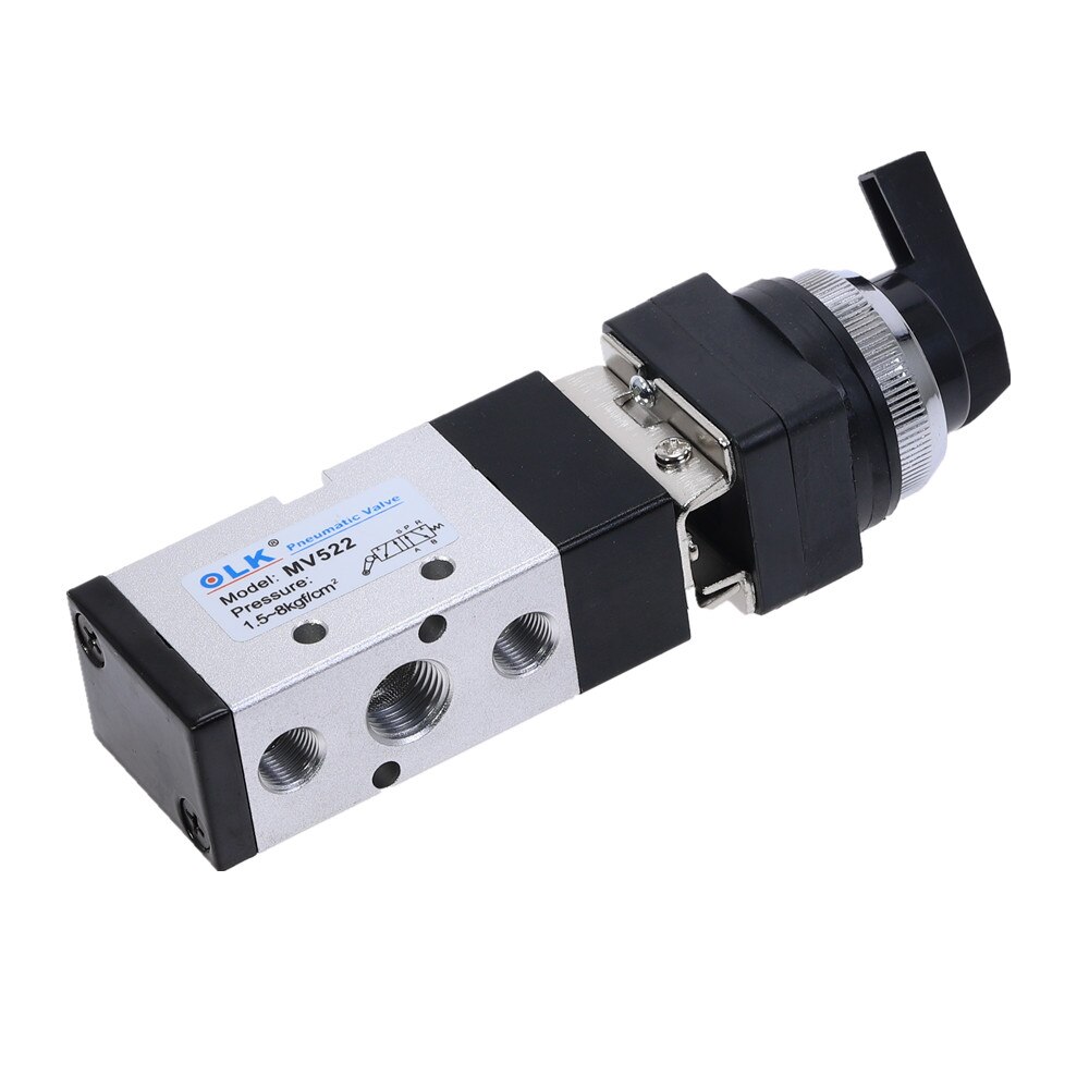 Select Switch Air Valve Right Pneumatics MV522 Series Mechanical Valve MV522LB 2 Position Mechanical valve 2 gear: No Fittings
