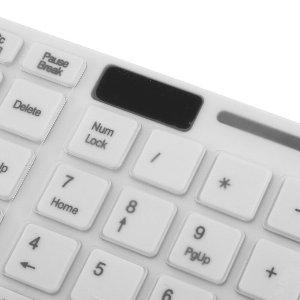 Kemile 2.4G Ultra Slim Wireless Keyboard and Mouse Set Combo UK Layout For PC Laptop-Black/white