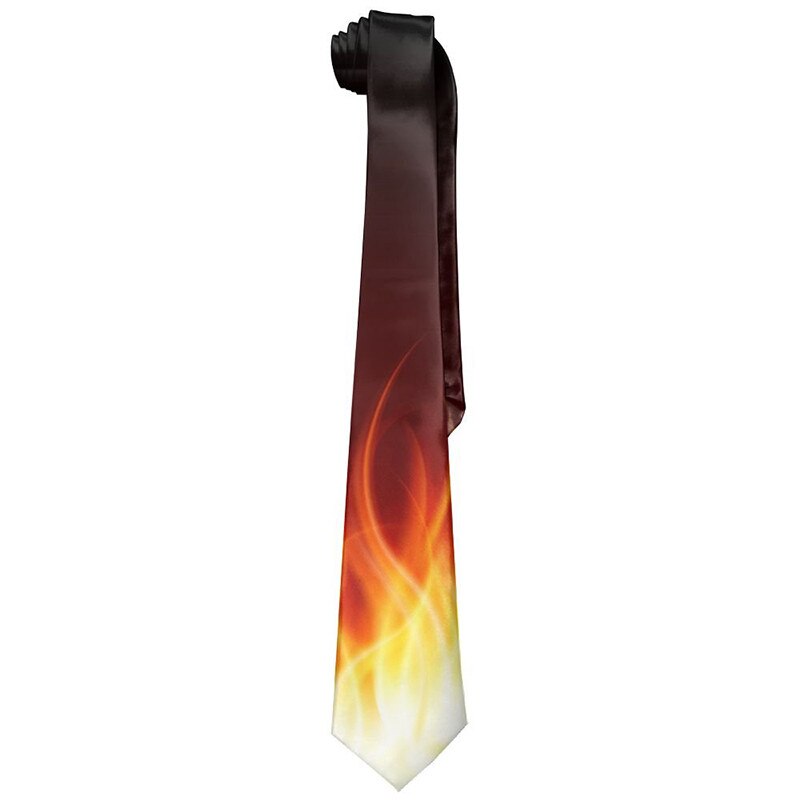 Miesten solmio #39 sininen musta flame kravatti 8cm painatussolmio miehille unisex causal party 3d solmiot: 04