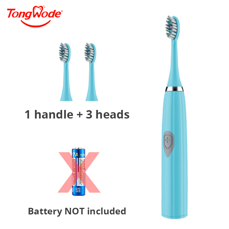 Tongwode Electric Toothbrush for Adults Soft Bristle Portable Battery Endurance IPX6 Waterproof Intelligent Effective Oral Care: Blue
