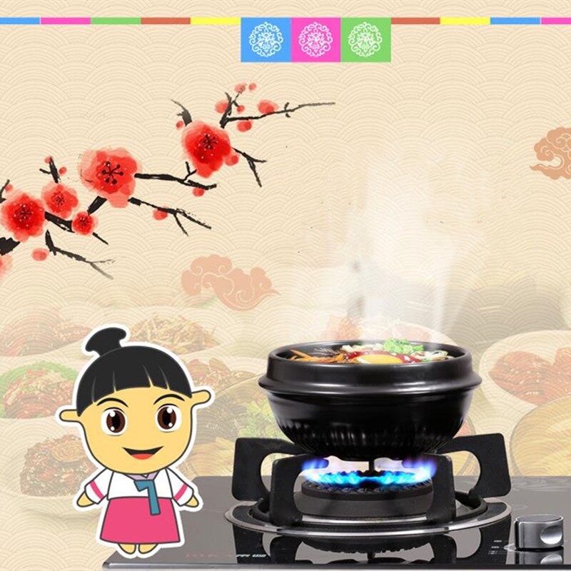 Korean bibimbap special stone pot Korean style stall ceramic pot open fire casserole clay pot rice casserole small pot