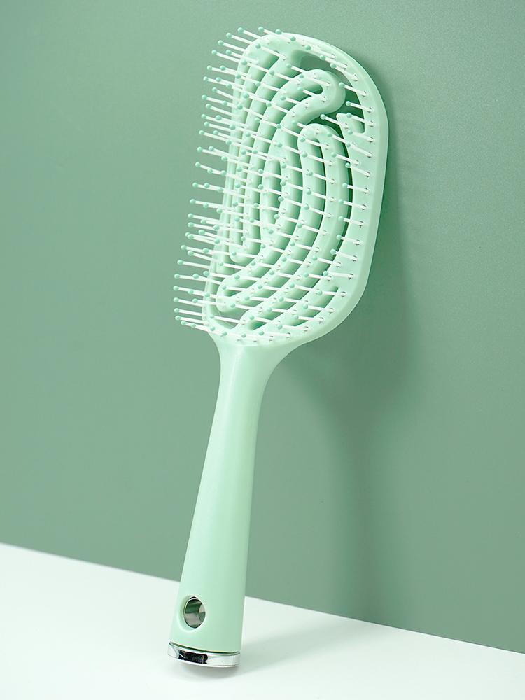 Peigne de Massage du cuir chevelu, brosse à cheveux antistatique, humide, sec, bouclé, démêlant, en Nylon, outils de coiffure pour Salon de coiffure pour femmes et hommes