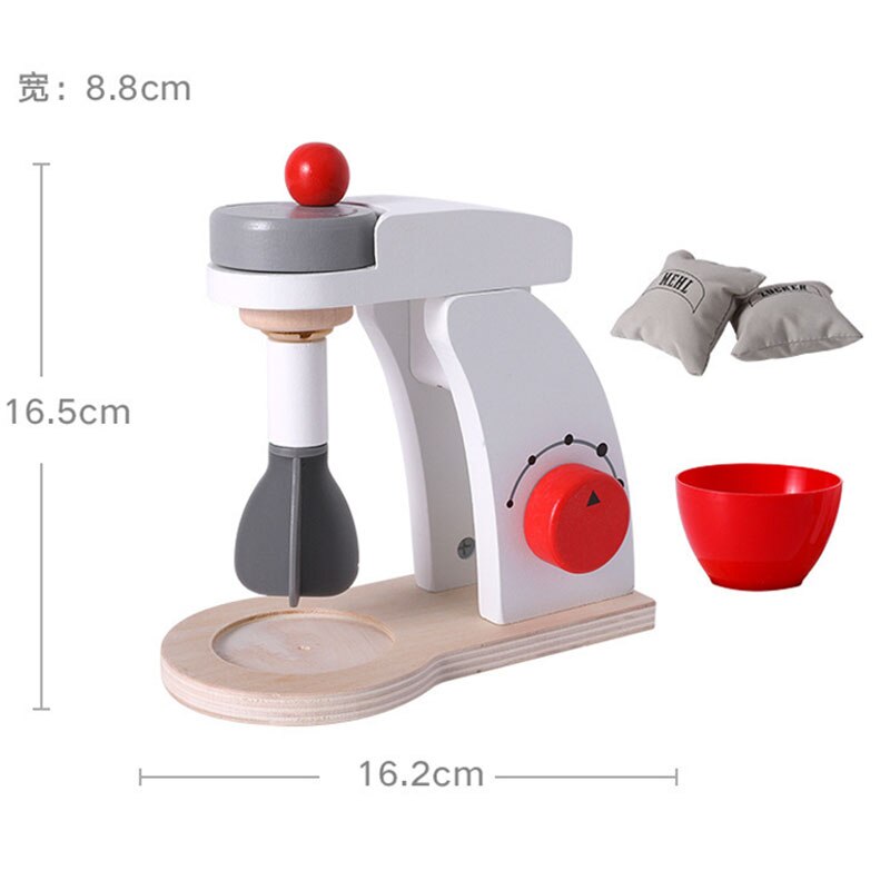 Kitchen Toys Imitated Chef Pretend Cooking Food Play Dinnerware Set Safe Cute Children Girl Wooden Educational Toy Game: food mixer set