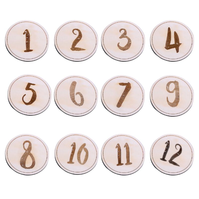 nordisch Einfache Baby Geburt Monat Schild Karten Geburtstag Denkmal Meilenstein Holz Karte