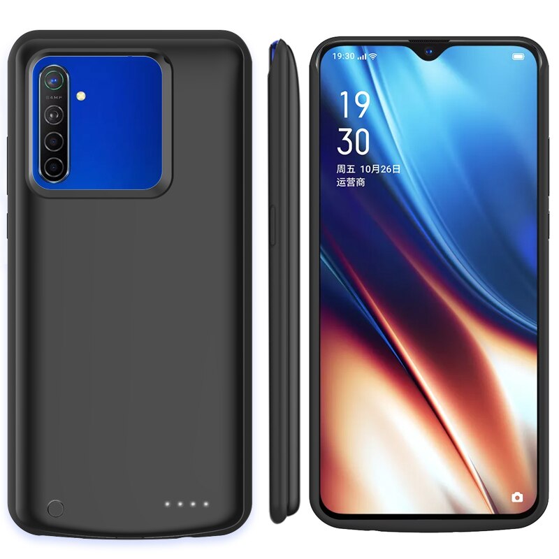 Power Cases For OPPO Realme Q Portable External Charger Battery Case 6500mAh Power Bank Battery Charging Case Battery Cover