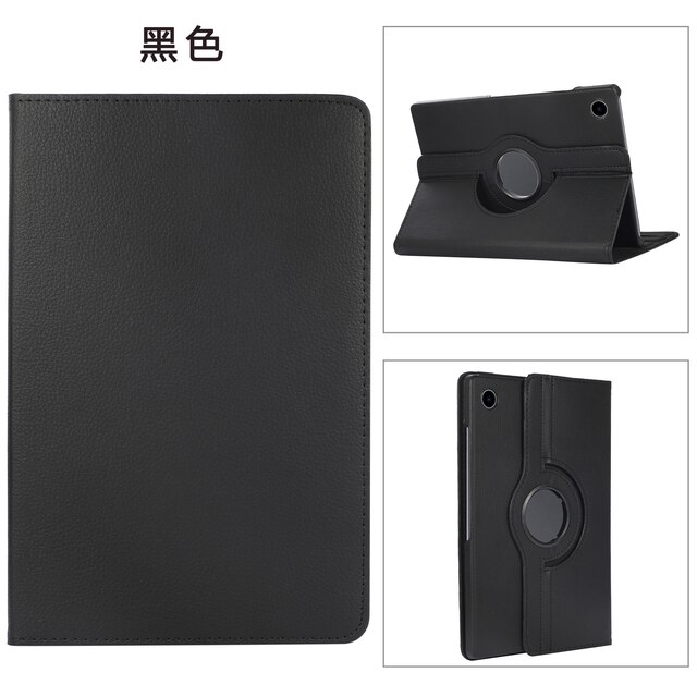 Voor Realme Pad Case 2021Case,360 Graden Draaien Stand Tablet Cover Voor Realme Pad 10.4 Inch Stand Pu Lederen Beschermhoes: Black