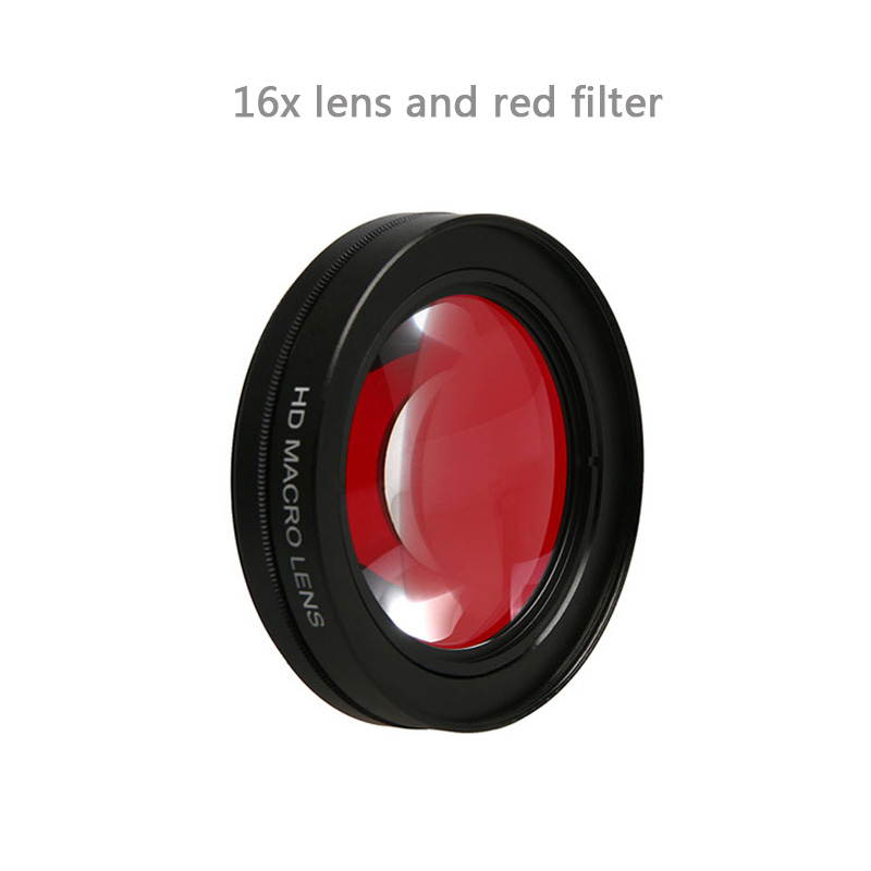 Tauchen Objektiv Filter Unterwasser Objektiv Filter verrotten Filter 16X nah dran hoch objektiv 16 Mal Makro Objektiv für GoPro Held 7 6 5 Aktion Kamera
