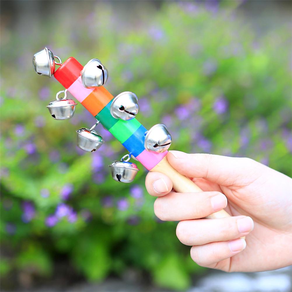 10 Pcs/set Musical Instruments Set 6 Inch Red Hand Tambourine + Double Rain Sound + Yellow Sand Egg