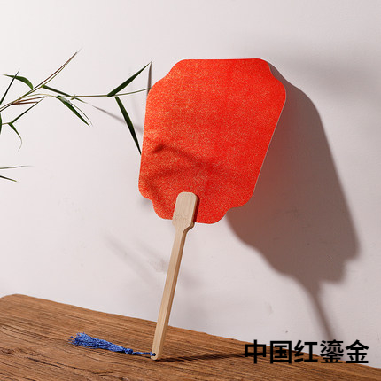 Groep Fan Dikke Rijst Papier Blanco Hand Fan Hand Schilderen Diy Ventilateur Abanicos Para Boda Hanfu Prestaties Props Draagbare: Bordeaux