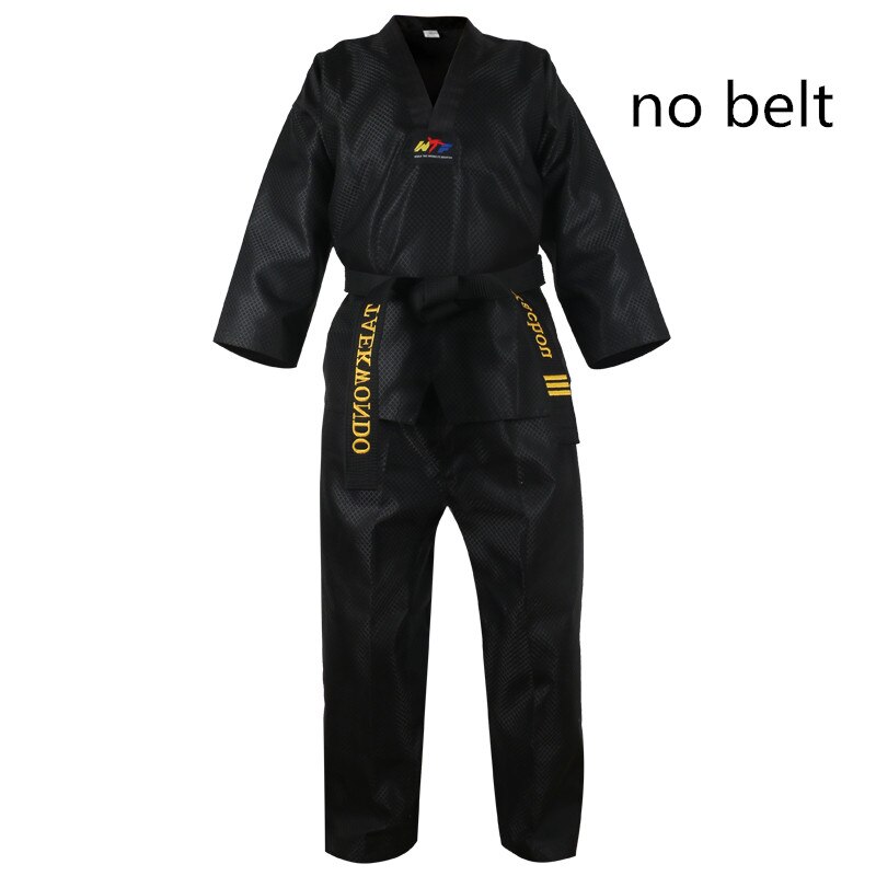 Czarny taekwondo jednolite taekwondo dobok wtf taekwondo ubrania dobok jednolity pas dobok taekwondo darmowa wysyłka: black style 2 / XL