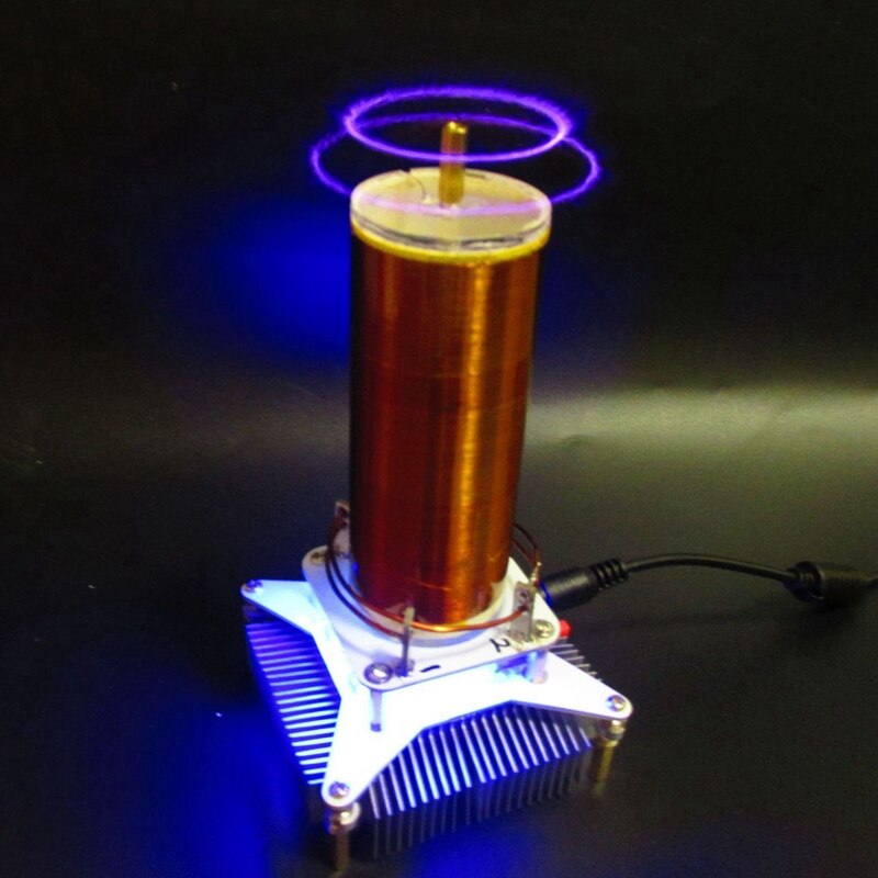 Tesla Coil Music Ion Windmill Garland Wireless Transmitter Station Physical Coil Ion Windmill Electric Coil(US Plug)
