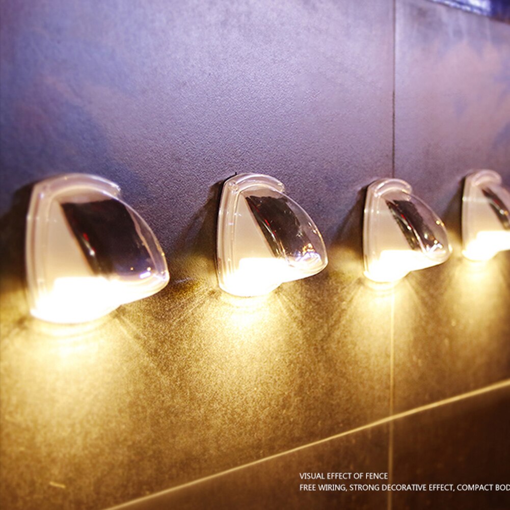 8 LED Solar Wall Light Outdoors Waterproof Led Solar Fence Garden Lamp for Patio Stairs Pathway Small Courtyard Decoration Lamp