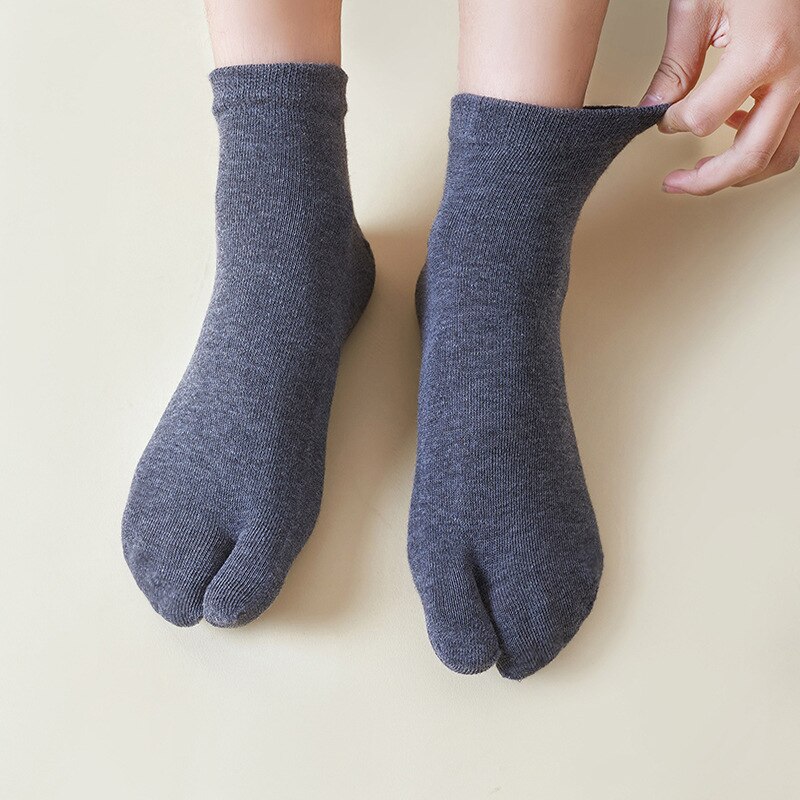 Calzini Tabi in cotone calzini infradito a dovuto punte calzini zoccoli da uomo per donna calzini per calzini a dovuto dita ortopedici giapponesi alluce valgo: EU 39-44 / buio grigio