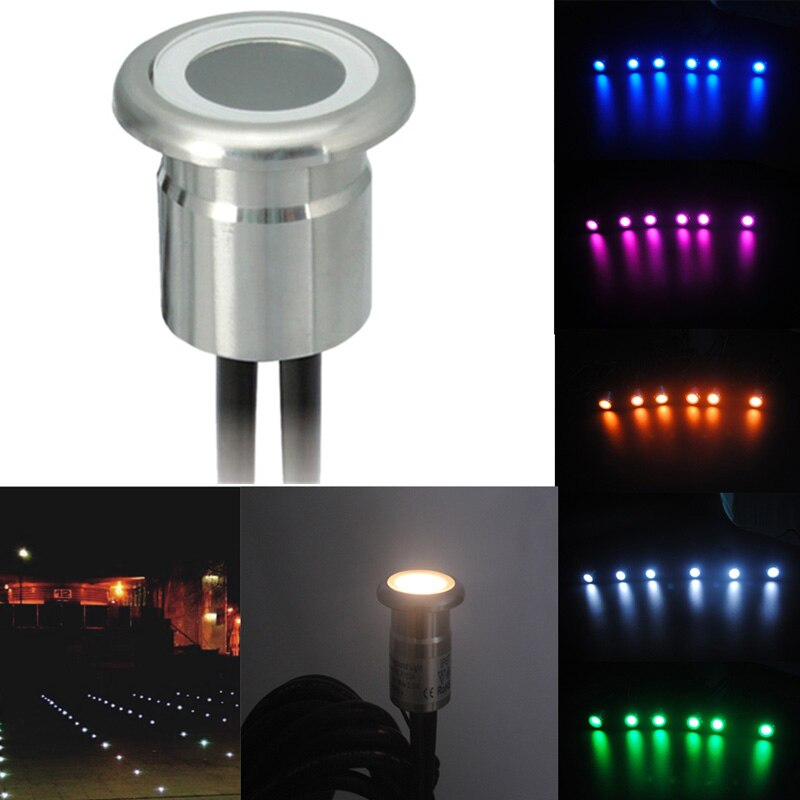 Stainless Steel Floor Lights Landscape Outdoor Path Light 12V LED Garden Lighting 0.8W Recessed Patio Pavers Light IP67