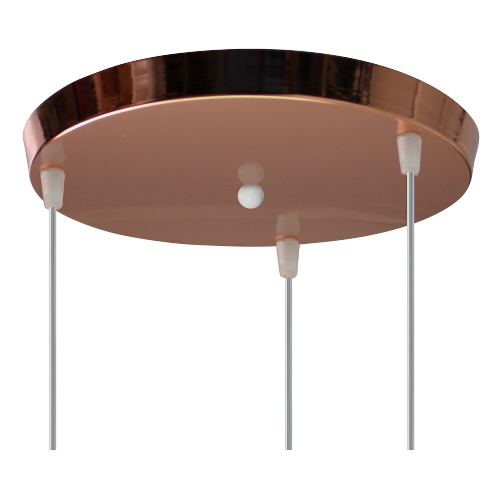 Ceiling Plate Accessories DIY 3 Holes Light Fittings Round Ceiling Plate Base Chandelier Pendant Lamp Disc Base Ceiling Canopy: Rose gold