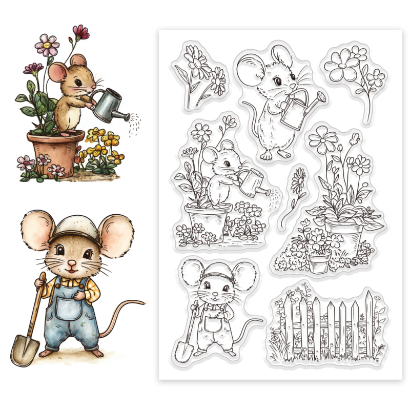 Blommor fåglar insekter genomskinlig stämpel anpassade silikonstämplar fjärilar stämplar för gör-det-själv scrapbooking fotoalbum dekorativa: Djupgrå