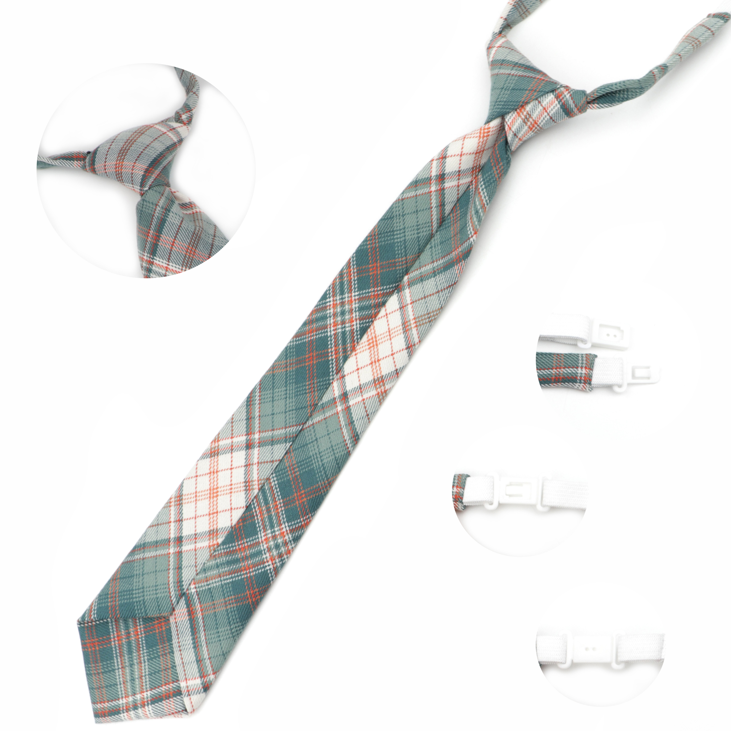 Uniforme paresseux, cravate, Plaid coloré rayé, motif papillon élastique, pour femmes, garçons et filles, accessoire de cravate mignon