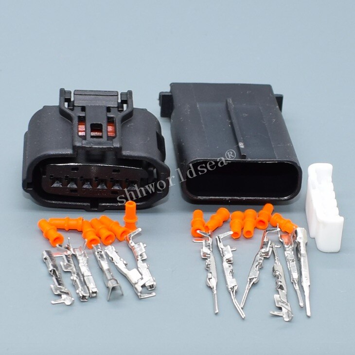 shhworldsea 6 Pin 0.6mm 12303 6189-1083 90980-12303 Auto Accelerator Pedal Sensor Female Connector For Toyota Subaru: 1set male female