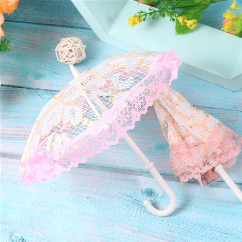 5 stuks mini-paraplu's, miniatuur kantparasol, knutselwerkjes, doe-het-zelfversiering voor een minihuisje (willekeurig patroon en kleur)